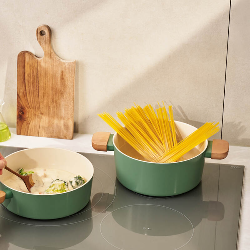 Nồi chống d&iacute;nh LocknLock Suit Sage IH phủ sứ ceramic d&ugrave;ng được bếp từ, bếp gas, bếp hồng ngoại v&agrave; bếp điện image number null